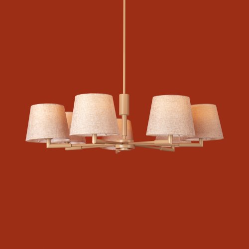 Люстра на штанге Butler FR2057PL-07BG Freya бежевая на 7 ламп, основание бежевое в стиле кантри американский классический фото 8 Люстра на штанге Butler FR2057PL-07BG Freya бежевая на 7 ламп, основание бежевое в стиле кантри американский классический фото 8