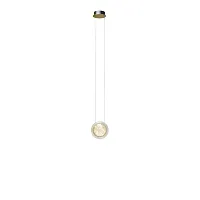 Светильник подвесной LED Pharao MOD361PL-L7BS3K1 Maytoni прозрачный 1 лампа, основание латунь в стиле современный хай-тек шар