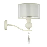 Бра Rufina E 2.1.1.600 W Arti Lampadari белый на 1 лампу, основание белое в стиле классический Бра Rufina E 2.1.1.600 W Arti Lampadari белый на 1 лампу, основание белое в стиле классический