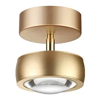 Светильник накладной LED Ottico 3874/10CL Odeon Light золотой на 1 лампу, основание матовое золото в стиле хай-тек круглый
