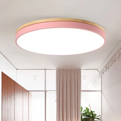 Светильник потолочный DISC D D50 Pink 193138-26 ImperiumLoft белый на 1 лампу, основание розовое в стиле современный фото 4