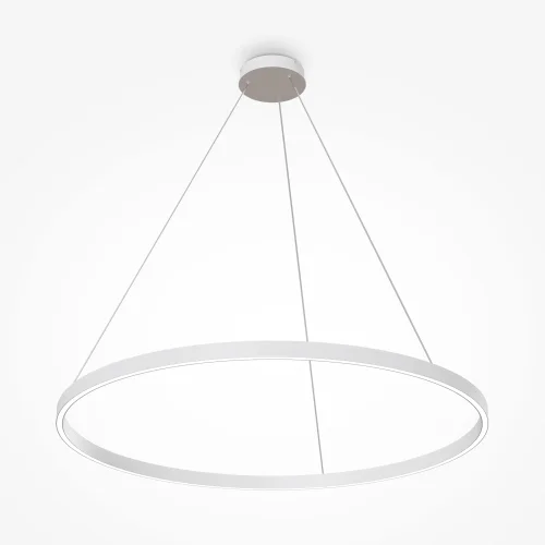 Светильник подвесной LED Rim MOD058PL-L54WK Maytoni белый 1 лампа, основание белое в стиле современный хай-тек минимализм кольца фото 3