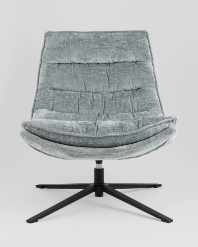 Кресло лаунж Lazy, серый УТ000038981 Stool Group, серый/букле, ножки//чёрный, размеры - ****750*860мм фото 7
