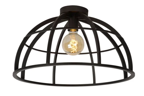 Светильник потолочный Dikra 76164/50/30 Lucide чёрный без плафона 1 лампа, основание чёрное в стиле современный лофт 