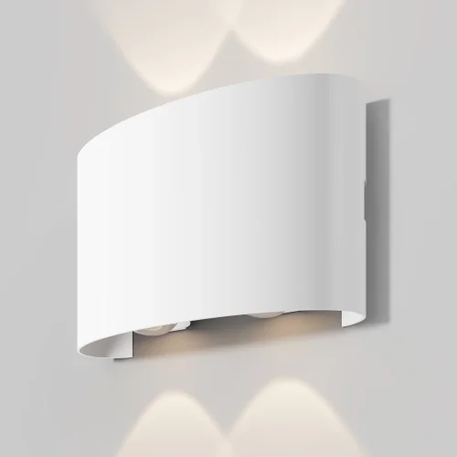 Настенный светильник уличный LED Strato O417WL-L4W3K Maytoni уличный IP54 белый на 1 лампу, плафон белый в стиле современный LED фото 3