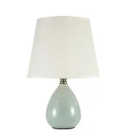 Настольная лампа Riccardo E 4.1 GR Arti Lampadari белая 1 лампа, основание зелёное керамика в стиле классика 