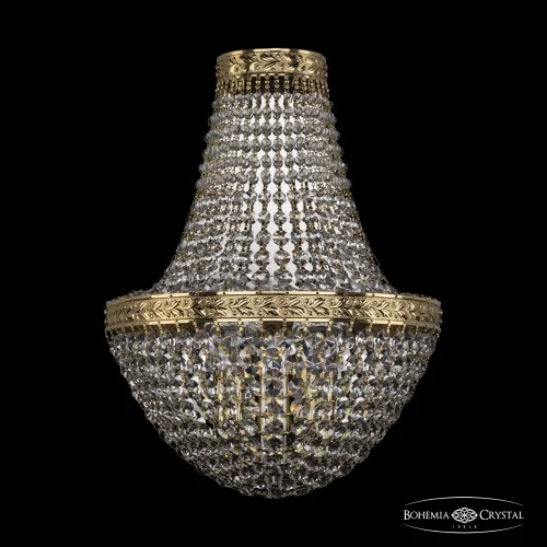 Бра 19321B/H1/25IV G Bohemia Ivele Crystal прозрачный на 3 лампы, основание золотое в стиле классический sp