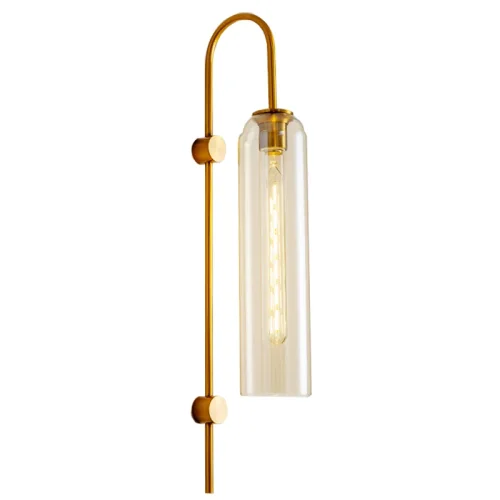 Бра ARTICOLO float Wall Sconce Transparent 156676-22 ImperiumLoft прозрачный на 1 лампу, основание золотое в стиле современный 