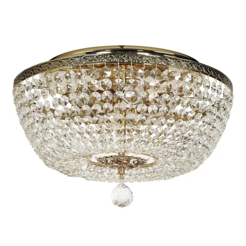Люстра хрустальная потолочная LED Castellana LE 1.2.40.501 GH Arti Lampadari прозрачная без плафона на 6 ламп, основание золотое в стиле классический 