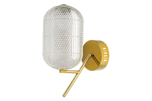 Бра LED Candels L 2.W2 G Arti Lampadari прозрачный на 1 лампа, основание золотое в стиле современный 