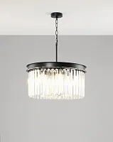 Светильник подвесной Avista V10374-6P Moderli прозрачный 6 ламп, основание чёрное в стиле современный 
