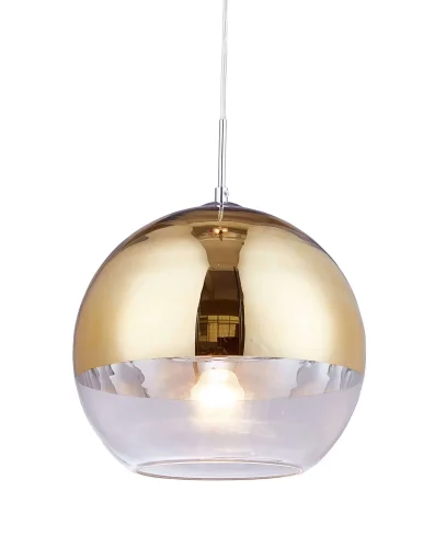 Светильник подвесной Veroni LDP 1029-300 GD Lumina Deco золотой прозрачный 1 лампа, основание хром в стиле современный шар