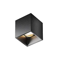 Светильник накладной LED Alfa LED C064CL-5W3K-SQ-B Maytoni чёрный на 1 лампу, основание чёрное в стиле современный хай-тек квадратный
