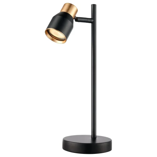 Настольная лампа офисная 473-404-01 Velante чёрная на 1 лампу, основание чёрное металл в стиле лофт современный 