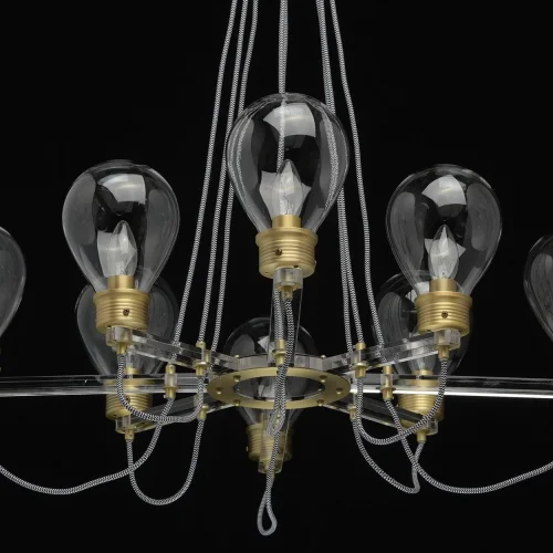Люстра подвесная лофт Атмосфера 699010708 MW-Light прозрачная на 8 ламп, основание античное бронза в стиле лофт  фото 11