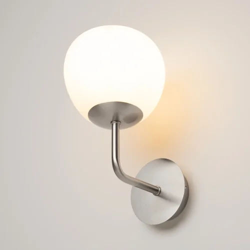 Бра Erich MOD221-WL-01-N Maytoni белый на 1 лампу, основание никель в стиле современный фото 5