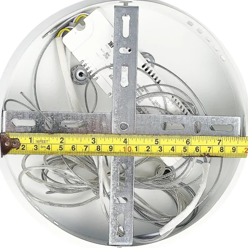 Люстра подвесная с пультом LED LAMPS 81287 Natali Kovaltseva белая на 1 лампа, основание белое в стиле современный хай-тек с пультом яндекс алиса сири фото 9