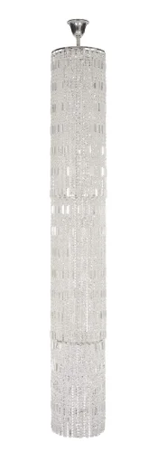 Люстра хрустальная каскадная столб Belluno E 1.9.35.200 N Dio D'Arte без плафона на 20 ламп, основание никель в стиле классический 