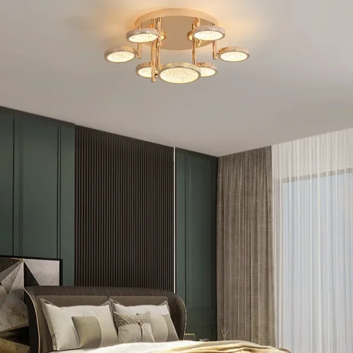 Люстра потолочная NAINA CH L60 207834-23 ImperiumLoft прозрачная на 7 ламп, основание золотое в стиле современный фото 12 Люстра потолочная NAINA CH L60 207834-23 ImperiumLoft прозрачная на 7 ламп, основание золотое в стиле современный фото 12