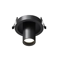 Светильник точечный Focus S C048CL-01-GU10-B Maytoni чёрный 1 лампа, основание чёрное в стиле хай-тек современный трубочки круглый