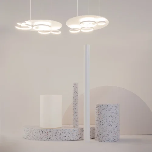 Светильник потолочный LED Olympia MOD448CL-L40WK Maytoni белый на 1 лампу, основание белое в стиле современный минимализм кольца фото 4