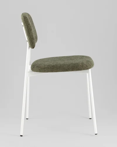 Стул Chao, зеленый, белые ножки, 2шт./уп. УТ000039972 Stool Group, зелёный/рогожка, ножки/металл/белый, размеры - *780**** фото 6