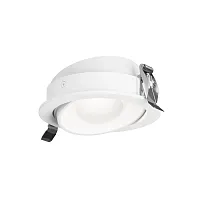 Светильник точечный LED Lens DL105-12W4K-W Maytoni белый на 1 лампу, основание белое в стиле современный хай-тек круглый