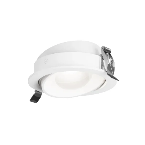 Светильник точечный LED Lens DL105-12W4K-W Maytoni белый на 1 лампу, основание белое в стиле современный хай-тек круглый