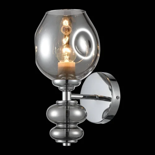 Бра Небулоса (Nebulosa) VL2103W01 Vele Luce прозрачный серый на 1 лампу, основание хром в стиле современный фото 3