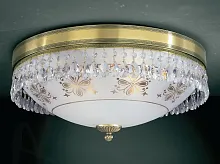 Люстра потолочная PL 6000/4 Reccagni Angelo прозрачная белая на 4 лампы, основание античное бронза в стиле классический 