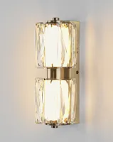 Бра LED Prismique V11711-WL Moderli прозрачный на 1 лампу, основание латунь в стиле современный 