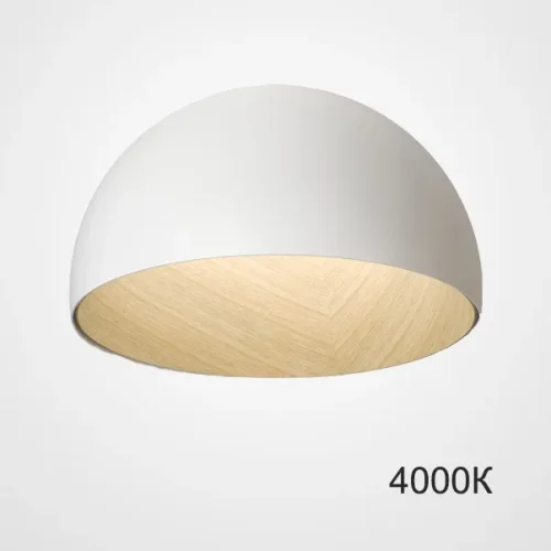 Светильник потолочный BARA B D50 White 4000К 224006-23 ImperiumLoft белый на 1 лампу, основание коричневое в стиле современный скандинавский минимализм 
