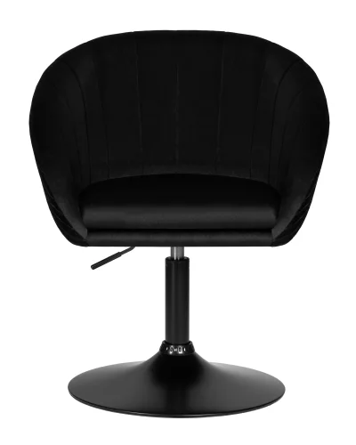 Кресло дизайнерское 8600_BlackBase-LM EDISON BLACK, цвет сиденья черный велюр (1922-21), цвет основания черный Dobrin, чёрный/велюр, ножки//чёрный, размеры - 750*900***600*570 фото 6