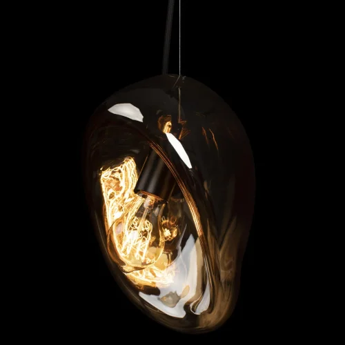 Светильник подвесной Gallo 10293 Amber LOFT IT янтарный 1 лампа, основание чёрное в стиле арт-деко  фото 6