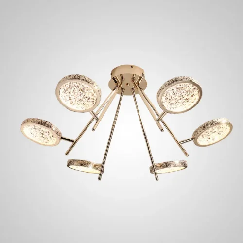 Люстра потолочная NAINA B CH B L8 208192-23 ImperiumLoft прозрачная на 8 ламп, основание золотое в стиле современный фото 2 Люстра потолочная NAINA B CH B L8 208192-23 ImperiumLoft прозрачная на 8 ламп, основание золотое в стиле современный фото 2