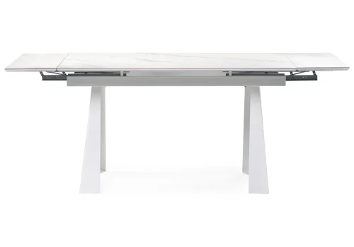 Керамический стол Бэйнбрук 140х80х76 белый мрамор / белый 530826 Woodville столешница белая из керамика фото 2