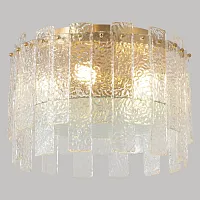 Светильник потолочный RICARDO PL5 BRASS Crystal Lux латунь на 5 ламп, основание латунь в стиле американский Светильник потолочный RICARDO PL5 BRASS Crystal Lux латунь на 5 ламп, основание латунь в стиле американский