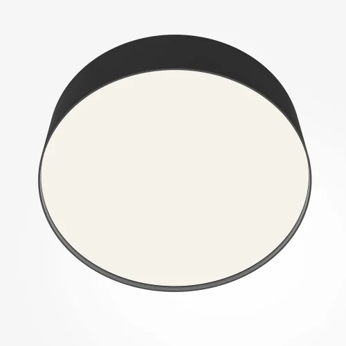 Светильник потолочный LED Zon C032CL-24W4K-RD-B Maytoni белый на 1 лампу, основание чёрное в стиле современный круглый тарелка фото 10