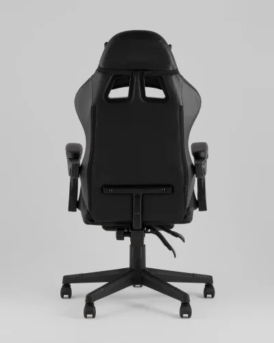 Кресло спортивное TopChairs Prophet с оттоманкой, черный УТ000039479 Stool Group, чёрный/текстиль, ножки/полимер/чёрный, размеры - 1250*1350***68* фото 7