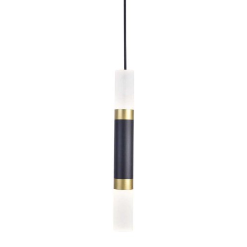 Светильник подвесной LED Doppelt 4116-1P Favourite белый 1 лампа, основание чёрное в стиле современный трубочки фото 2