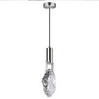 Светильник подвесной LED Lia 6696/5L Odeon Light прозрачный 1 лампа, основание матовое никель в стиле современный арт-деко 