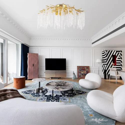 Люстра потолочная Милано-3 23312.850.7.G9.A GD Артемилано прозрачная на 7 ламп, основание золотое в стиле флористика современный ветви фото 2