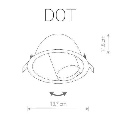 Светильник точечный Dot 9378-NW Nowodvorski белый на 1 лампу, основание белое в стиле современный фото 2