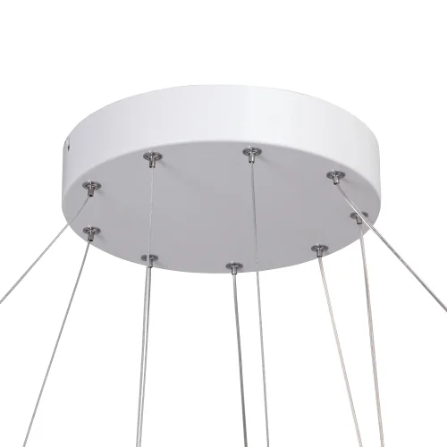 Светильник подвесной LED V4624-0/3S Vitaluce без плафона на 1 лампу, основание белое в стиле хай-тек кольца фото 4