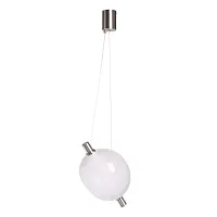 Светильник подвесной LED Граффити 678013701 DeMarkt белый 1 лампа, основание никель в стиле современный хай-тек 