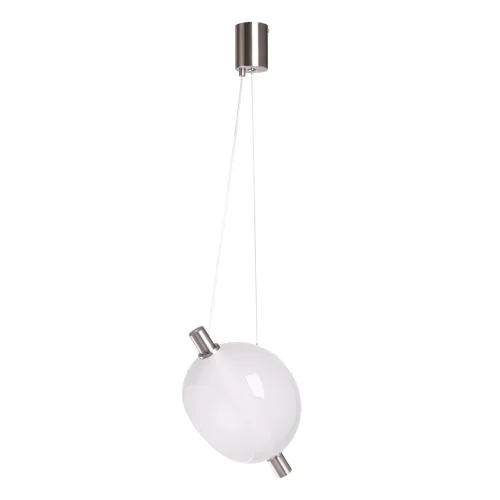 Светильник подвесной LED Граффити 678013701 DeMarkt белый на 1 лампу, основание никель в стиле современный хай-тек 