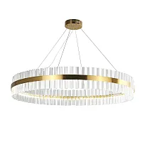 Люстра подвесная LED Placerat 4012-10P Favourite прозрачная на 1 лампа, основание золотое в стиле современный 