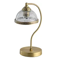 Настольная лампа Аманда 481033701 MW-Light прозрачная 1 лампа, основание античное бронза металл в стиле классический 