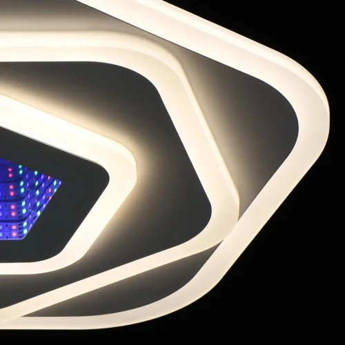 Светильник потолочный LED RGB с пультом Мадлен 424012101 DeMarkt белый 1 лампа, основание белое в стиле хай-тек с пультом фото 8