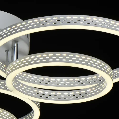 Люстра потолочная LED с пультом Аурих 496019006 DeMarkt белая на 1 лампа, основание белое в стиле хай-тек с пультом кольца фото 7